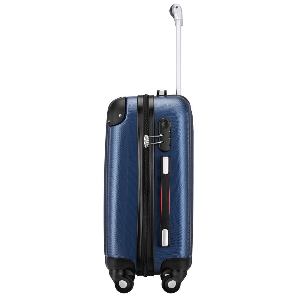 MADERA navy blue 3-in-1 wheeled suitcase set