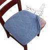 4/6 Pieces, Elastic Lace Up Dining Chair Seat Cover, Thick and Warm, Removable and Washable, Waterproof, Oil Resistant, Anti Slip, Solid Color