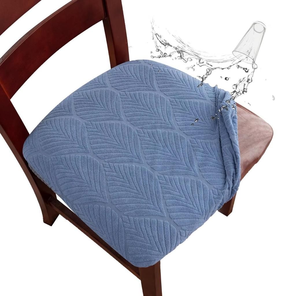 4/6 Pieces, Elastic Lace Up Dining Chair Seat Cover, Thick and Warm, Removable and Washable, Waterproof, Oil Resistant, Anti Slip, Solid Color