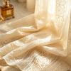 1PC LOZUJOJU Bohemian Hollow Lace Curtain Beige Retro Translucent Sheer Curtain Wimdow Tulle for Living Room Bedroom Home Decor