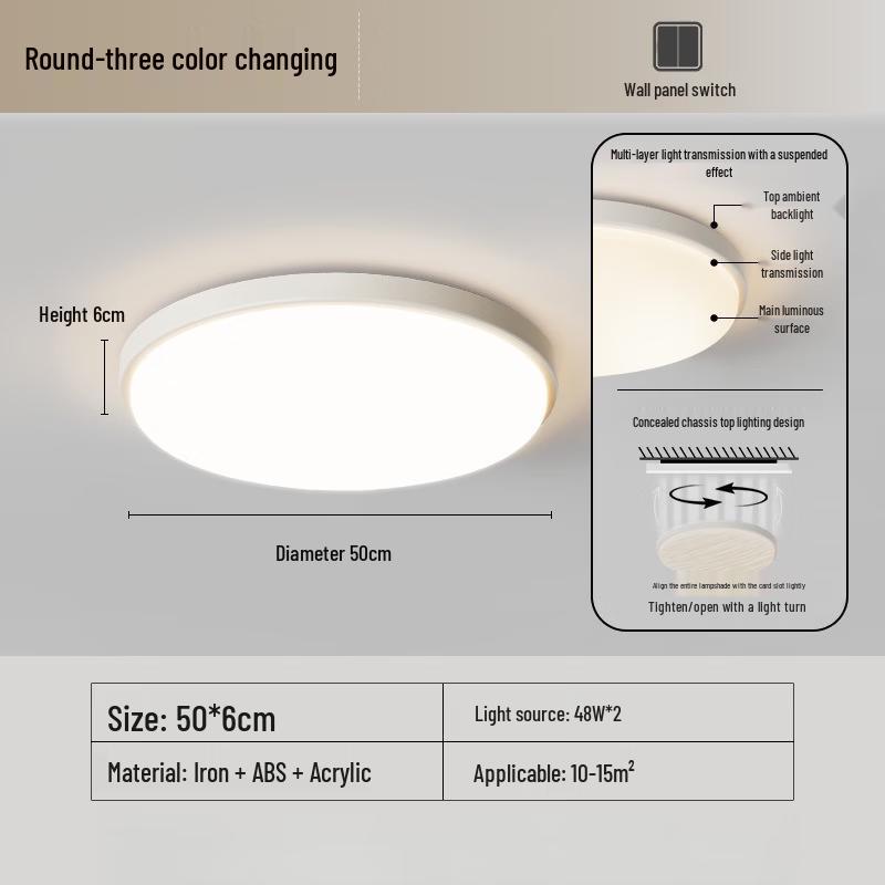 Modern Minimalist Ultra-thin Round LED Ceiling Lamp