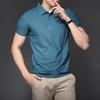 Men's Summer Ice Silk Seamless Lapel Polo - Solid Color Urban Business T-shirt for Dad or Office Wear