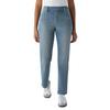 Women's Straight Leg Jeans Pull-On High Waisted Cropped Denim Pants Stretchy Ankle Jeans for Daily Wear Outings