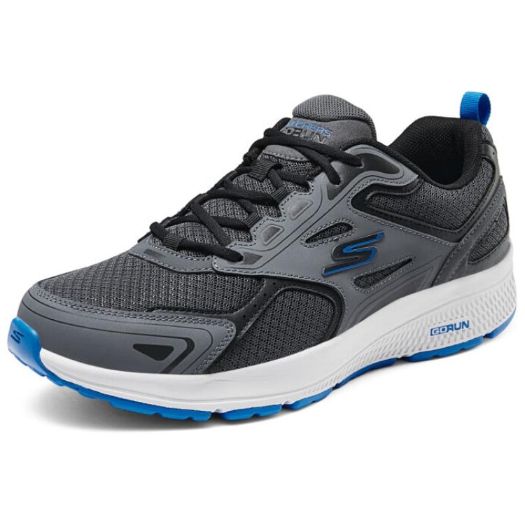 Skechers Go Comfortable Versatile Low-Top Casual Running Shoes Men Sneaker Gray Black 220034-CCBK