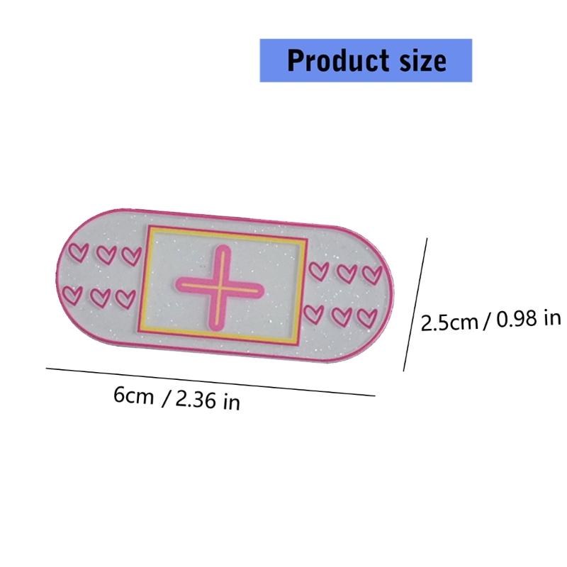 Adorable Anime Style Hair Clip Heart Crosses and Kitten Design for Bang Control and Various Hairstyles, Premium Acrylic Material