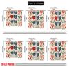 2D Flat Printing 2pcs Curtain Window Curtains Valentine's Heart Flowers Digital Printed Polyester Drapes Party Decorations
