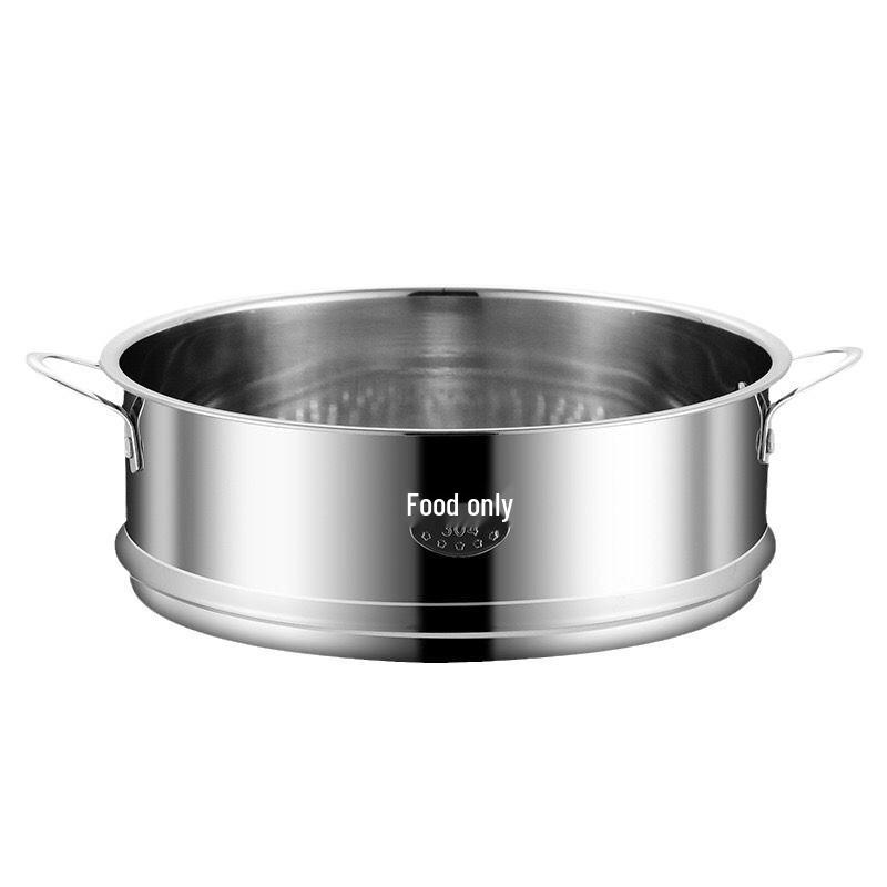 304 Stainless Steel Steamer Basket: Multi-Purpose Steaming Rack, Tray, Milk Pot, and Electric Wok Accessory.
