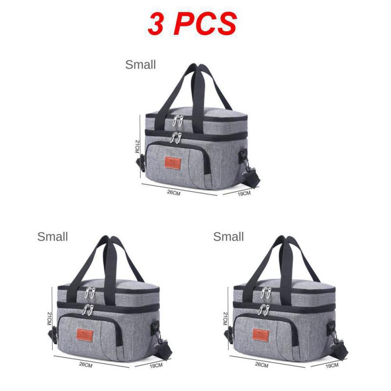 

3 шт., сумка-холодильник 10/20 л с жестким вкладышем, большая изолированная сумка для пикника, сумка для обеда, охлаждающая сумка для кемпинга, барбекю, семьи, на открытом воздухе Style A 3pcs