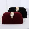 New fashion temperament dinner bag velvet metal leaf dress with banquet clutch bag small square bag women