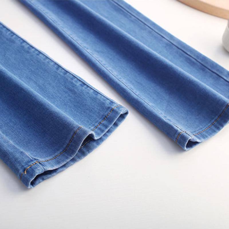 Summer Thin High-waisted Stretch Bootcut Jeans Women's Slimming Temperament All-match Flared Pants