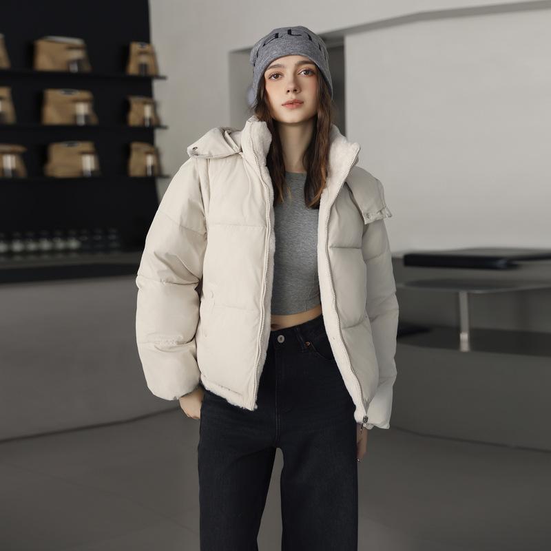 Cotton Coat, Cotton Jacket, Hooded Cotton Jacket, Fashionable Simple and High-end Women's Bread Jacket