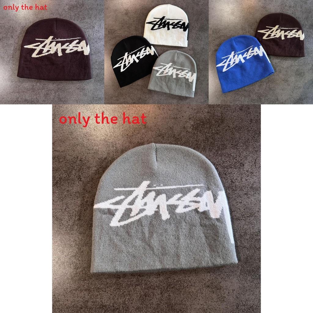 Căciulă tricotată caldă, casual, neutră, cu model de litere în culoare solidă, pentru moda de toamnă-iarnă