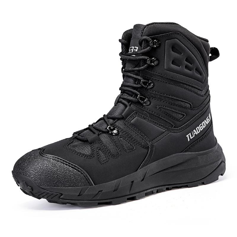 Large Size Combat Boots Men's High-top Outdoor Mountaineering Boots Hiking Field Boots Men's Tactical Boots Training Desert Boots Men