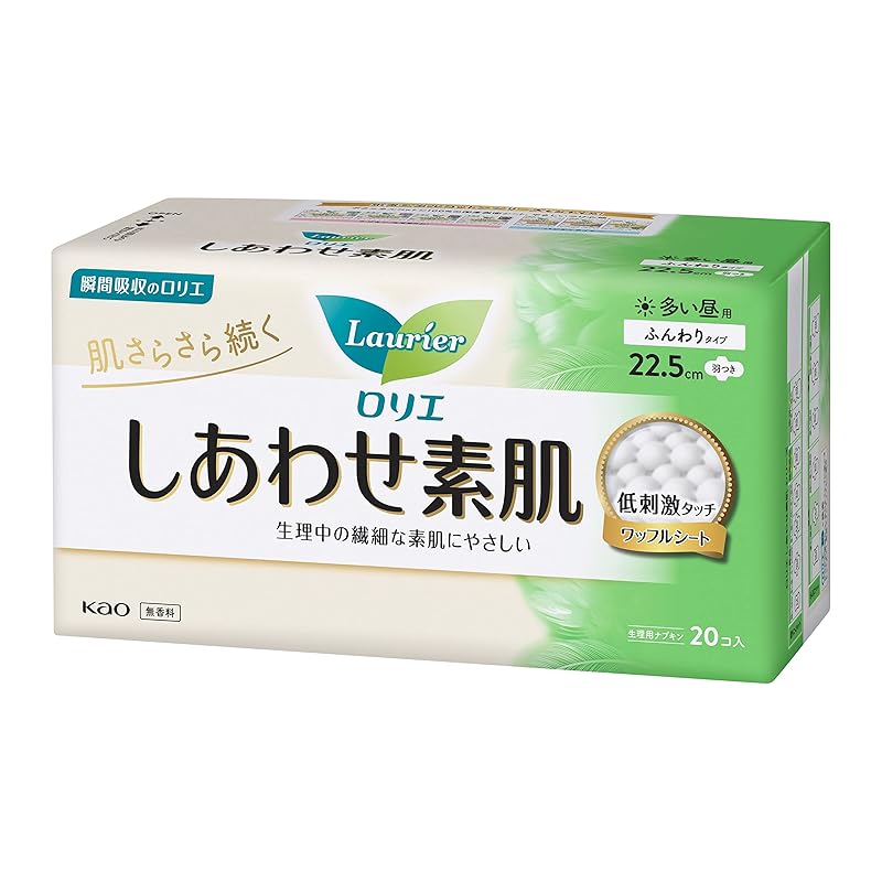 

Laurier Happy bare skin Мягкий тип Большие дневные с крылышками 22,5 см 20 штук