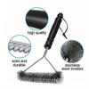 Barbecue Cleaner Long Handle Y-shaped Curling Brush Suitable for Outdoor Barbecue Stainless Steel Brush Non Stick Cleaning Brush