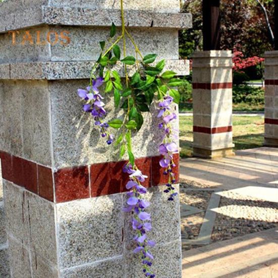 Artificial Wisteria Flowers Vine Silk Flower Wedding Garden Party Hanging Decor Live City Fashion Home Decor