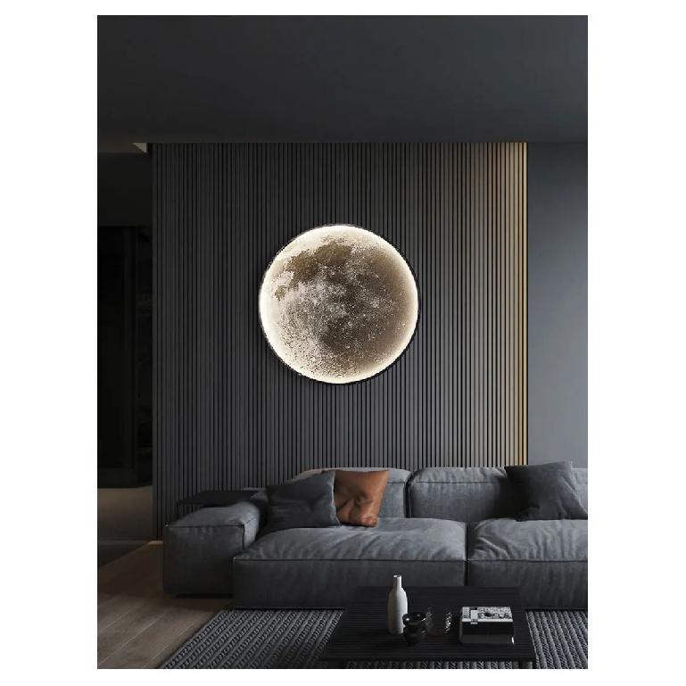 Moon Wall Lamp Living Room Background Wall Ceiling Lamp Art Bedroom Ceiling Lamp Imitating the Moon Surface Decorative Lamp