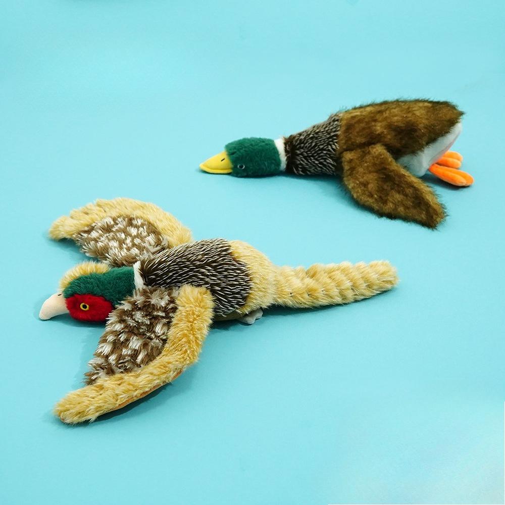 Plush Duck Sound Toy Stuffed Squeaky Animal Squeak Dog Toy Cleaning Tooth Dog Chew Toys Pet Dog Accessories Toys