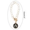 Name Letter Handle Charm Personalized Long Chain Round Pendant with Lobster Clasp Handle Chain for Cup Accessory