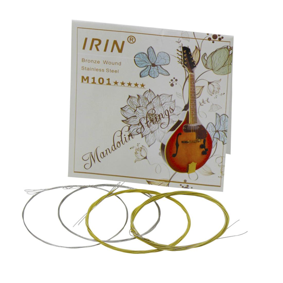 IRIN  M101 Mandolin Strings 8-String Mandolin Stainless Steel Bright Strings Copper Alloy Wound