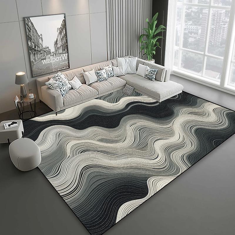 Modern Light Luxury Carpet for Living Room Abstract Decoration Large Carpets Comfort Soft Bedroom Lounge Rugs Non-slip Floor Mat
