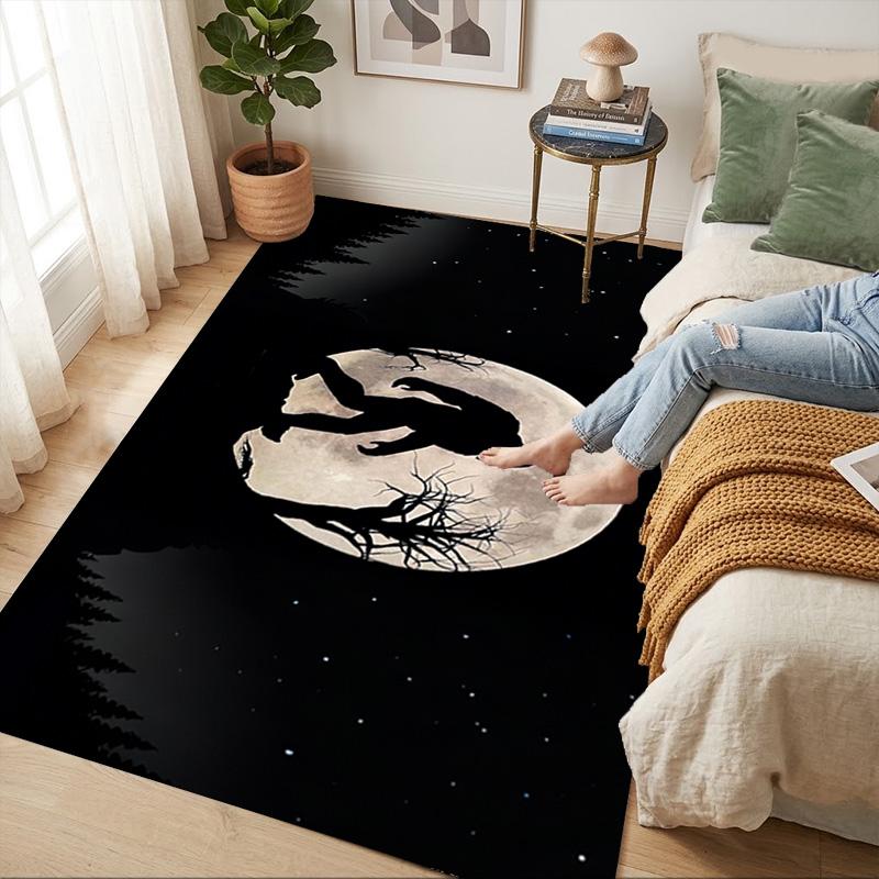 Moonlit Silhouette Living Room Nonslip Area Rug Soft Carpet For Bedroom Game Playroom Sofa Office Home Decor Doormat Christmas Gift C929463