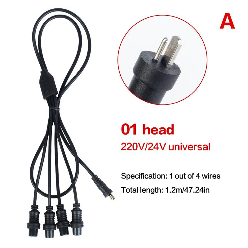 

24V/220V Salon Heated Perm Bars Connecting Cable Hair Curling Rods Rollers Plug Connector Wire For Digital Perming Machine