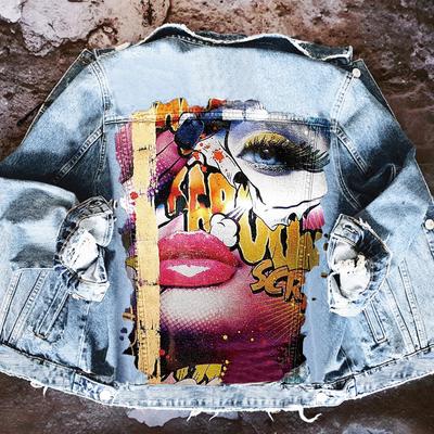 Urbane Weißkragen-Damenmode lässige Jeansjacke europäischer und amerikanischer Außenhandel unabhängige Station Jeansjacke 1442