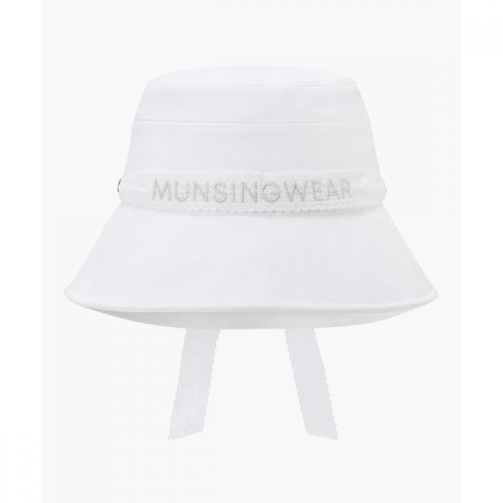 Munsingwear Women Ribbon Crochet Hat White Mr322lcp92