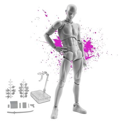 Fish Fairy Drawing Movable Joint Figure with Changeable Muscular Storage Case Ideal for Painting Art and Props & Doll, Male/Female, Gestures, Body,