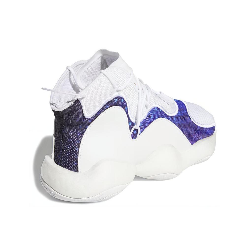 Adidas Originals Crazy BYW J Cushioning High top Children's Basketball Shoes White Blue Teenagers CG6755