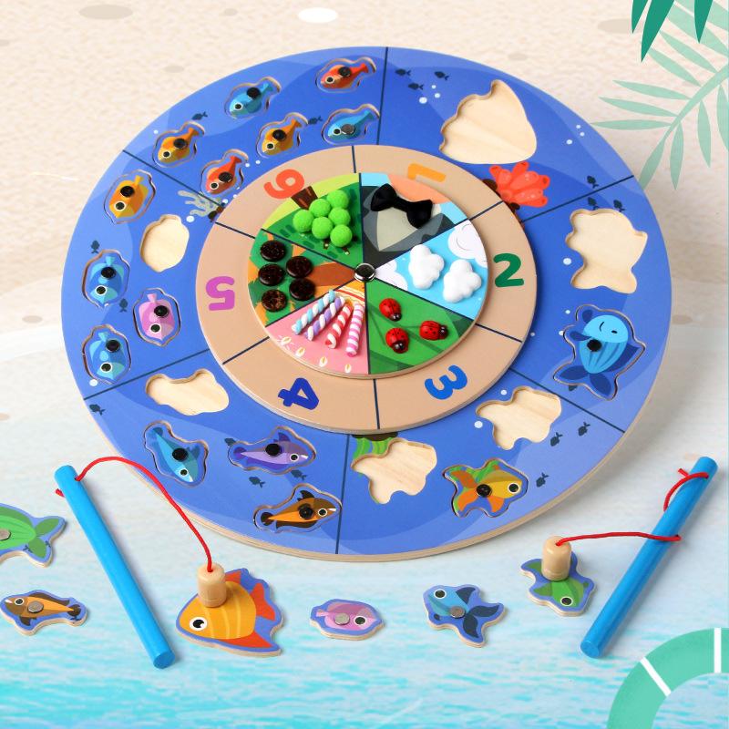 Toddler Magnetic Fishing Game Montessori Toy Number Cognition Fine Motor Training Sensory Toy Baby Education Creative Toy