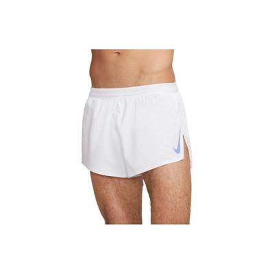 Aeroswift 2" Brief-Lined Racing Shorts Solid Color Side Slit Elastic Mid-Waist Sports Shorts Men Shorts White CJ7837-100