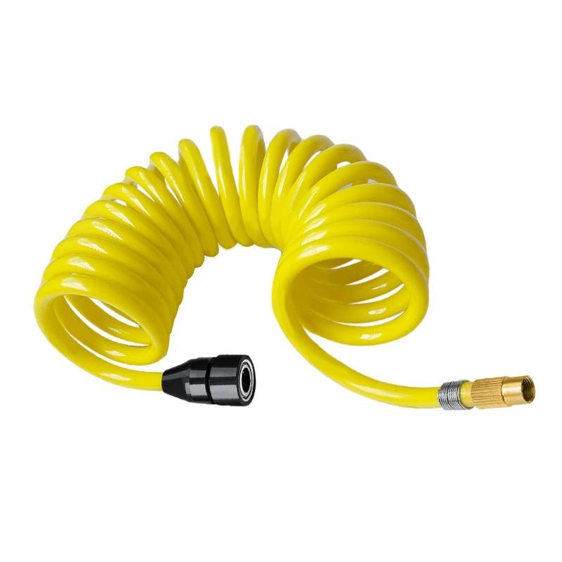 Tire Inflation Hose 9.8ft/16ft Extension Tube Universal Tire Air Compressor Hose Flexible Recoil Air Inflator Connector