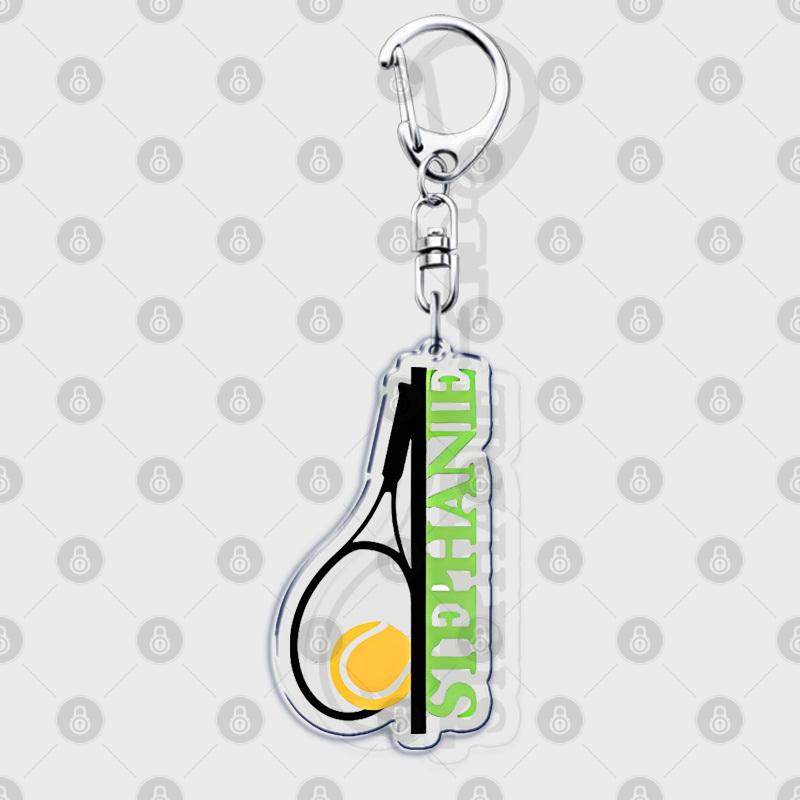 Hobby Sports Lover Tennis Ball Keychains for Accessories Bag I Love Bike Car Keyrings Jewelry Friends Father Boyfriends Gifts