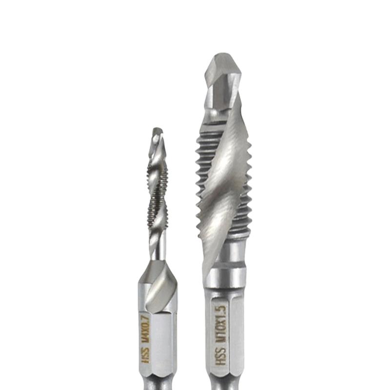 Screw Thread Tap Drill BIt 1/4 Hexagonal Drive Industrial Strength Threading Tool For Precisions Machining