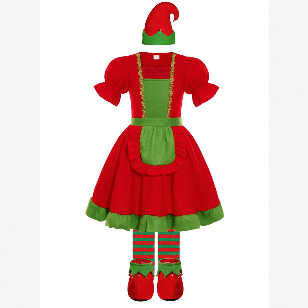 Children's Christmas Costumes, Holiday Party Christmas-themed Performance Cosplay Costumes