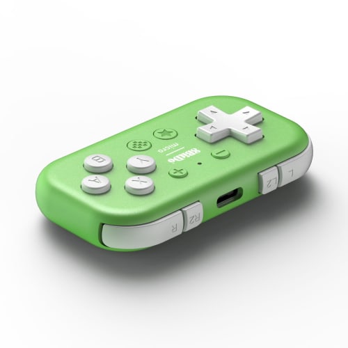 8BitDo Micro Bluetooth gamepad kapesní mini ovladač pro Switch, Android, Raspberry Pi, podporuje režim klávesnice (Zelená)