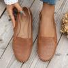 E-commerce solid color retro women flat bottom trend comfortable low heel