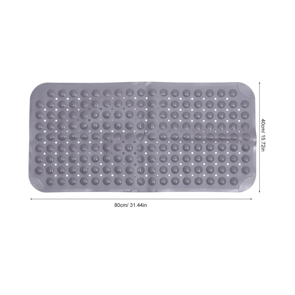 Non-Slip Bath Mat for Shower Tub PVC Anti-Slip Suction Cup Floor Mat Textured Surface Comfortable Cushioned Foot Massage Safe