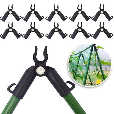 10Pcs Plant Support Climbing Vine Bracket Clip Awning Pillar Accessories Plant Steel Pipe Bracket Garden Support