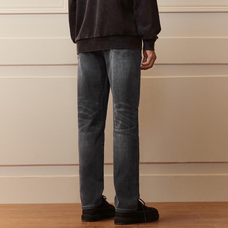 JACK&JONES Men's Washed Straight-Leg Jeans