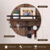 Multi-Purpose Wooden Wall-Mounted Storage Rack for Sunglasses and Keys