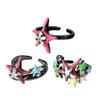 Fashion Y2K Open Rings Punk Finger Bands Rings Adjustable Colorful Five Point Stars Knuckles Rings Statement Jewelry