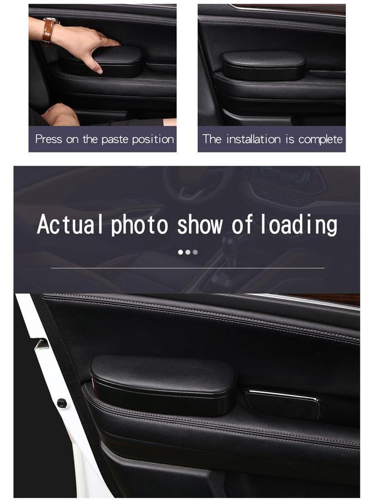 Universal Car Door Storage Box with Light: Left Elbow Rest and Armrest Pad