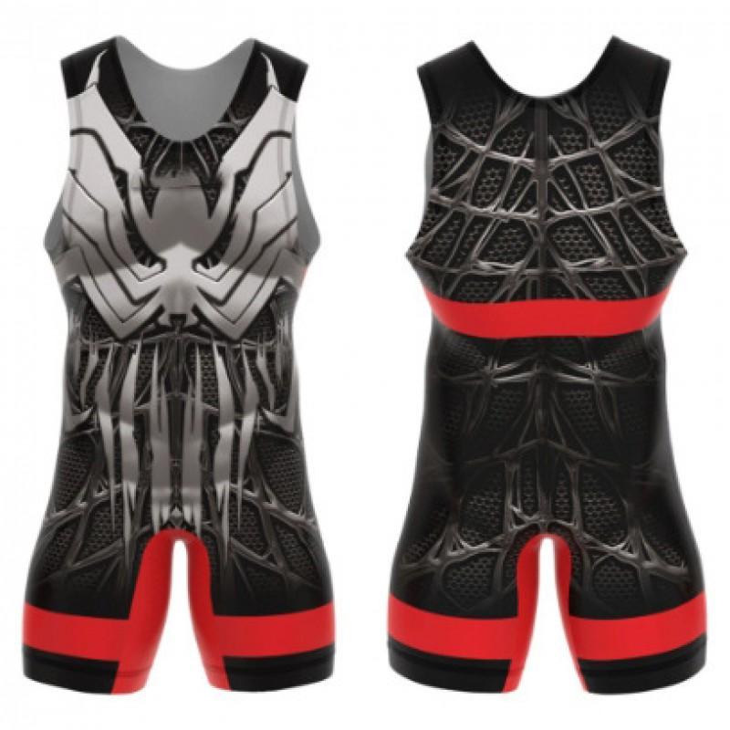 Tuta Singola da Wrestling per Uomo Donna Uniforme Alta Elasticità Tuta da Allenamento Competizione Freestyle