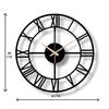 Metal Analog Wall Clock for Living Room, Office, Kitchen, Home and Hall | Antique Fancy Big Size Modern Wall Watch for Home Decor (Size - 40CM)