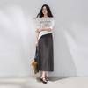 Casual H-Line Elastic Waist Maxi Skirt