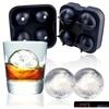Large Tray Easy To Take Out Suitable For Whiskey Party Supplies Silicone 3d Balls Shaped Ice Mold Reusable Ice Cube Molds