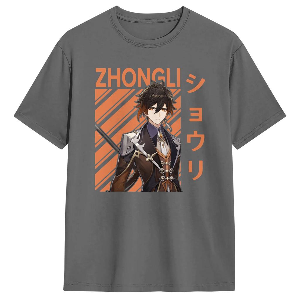 Unisex Unisex Wanderer Cat Neko Cat Long T Shirts Genshin Impact Cotton Clothing Vintage Short Sleeve Crewneck Tees Gift TShirts